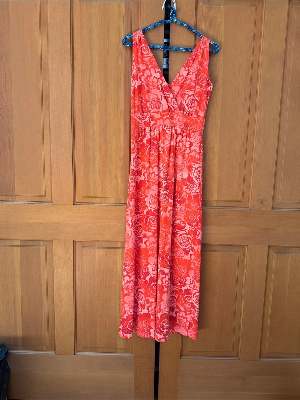 Garnet Hill floral Sleeveless jersey maxi dress